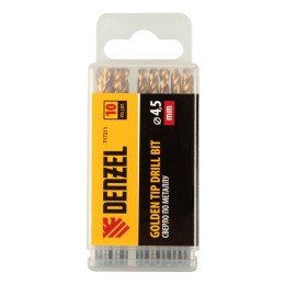 Denzel Сверло по металлу, 4,5 мм, HSS-Tin, Golden Tip, 10 шт. 717211