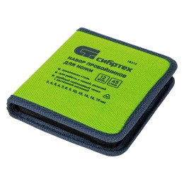 Сибртех Набор пробойников для кожи 3 4 5 6 7 8 9 10 12 14 16 19 мм, 12 шт, чехол 18312