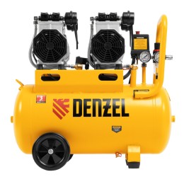 Denzel Компрессор безмасляный, малошумный DLS 2200/50, 2200 Вт, 2x1100, 50 л, 380 л/мин 58031