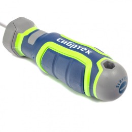 Сибртех Отвертка SL8 х 150 мм, CrV, четырехкомпонентная рукоятка 12269