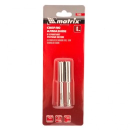 Matrix Сверло алмазное по керамограниту, 6 х 67 мм, трехгранный хвостовик, 2 шт 726063