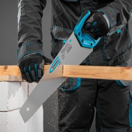 Gross Ножовка по дереву Piranha , 450 мм, 7-8 TPI, зуб-3D, каленый зуб, двухкомпонентная рукоятка 24100