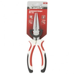 Matrix Длинногубцы прямые WHite Nickel, 180 мм, никелированные, трехкомпонентные рукоятки 17189