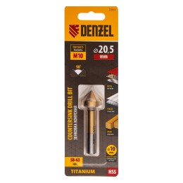 Denzel Зенковка конусная под М10, HSS, по металлу, цилиндрический хвостовик// 72311