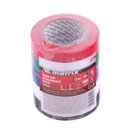 Matrix Набор изолент ПВХ цветных 15 мм х 10 м, в упаковке 5 шт, 150 мкм 88786