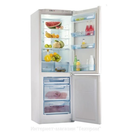 Холодильник двухкамерный POZIS RK FNF 170 белый с черными накладками