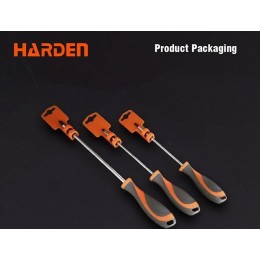 HARDEN Профессиональная шлицевая отвертка из стали S2 8х150мм 550408