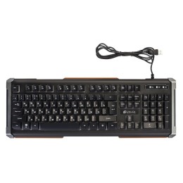 OKLICK Клавиатура 717G BLACK DEATH черный/серый USB Multimedia Gamer LED 476395