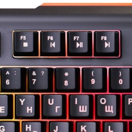 OKLICK Клавиатура 717G BLACK DEATH черный/серый USB Multimedia Gamer LED 476395