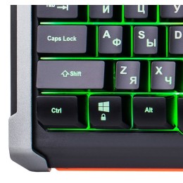 OKLICK Клавиатура 717G BLACK DEATH черный/серый USB Multimedia Gamer LED 476395