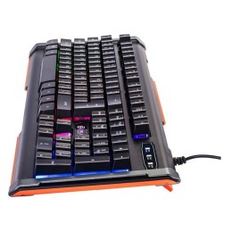 OKLICK Клавиатура 717G BLACK DEATH черный/серый USB Multimedia Gamer LED 476395