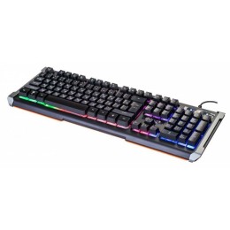 OKLICK Клавиатура 717G BLACK DEATH черный/серый USB Multimedia Gamer LED 476395