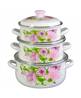 КМК Набор кастрюль (6пр.) Весна 1 белый