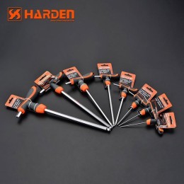 HARDEN Профессиональный T-образный шестигранный ключ с плавающей головкой 2.5х75мм 540702