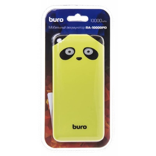 Мобильный аккумулятор Buro RA-10000PD-GN 474957