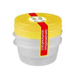 БЫТПЛАСТ Комплект емкостей 0,6 л. (2шт.) Кристалл 4311408 микс