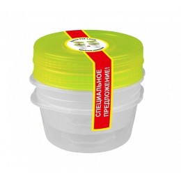 БЫТПЛАСТ Комплект емкостей 0,6 л. (2шт.) Кристалл 4311408 микс