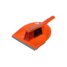 М-ПЛАСТИКА Щетка - сметка и совок с резинкой Стандарт М 5173 оранжевый