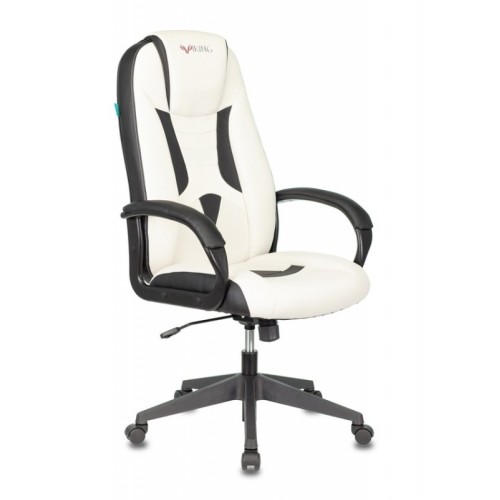 Кресло игровое Бюрократ VIKING-8N/WH-BLACK белый/черный искусственная кожа 1358296