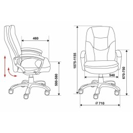 Бюрократ Кресло руководителя CH-868AXSN/Black черный искусственная кожа (пластик темно-серый) 664053