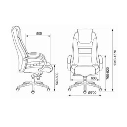 Бюрократ Кресло руководителя T-9923SL/BLACK черный кожа крестовина хром 1122439
