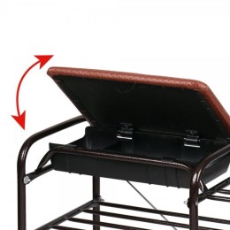 НИКА Этажерка для обуви «Люкс» с ящиком ЭТЛ5/1 медный антик