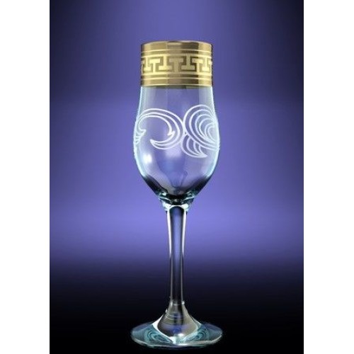 Набор бокалов для шампанского ГУСЬ ХРУСТАЛЬНЫЙ Греческий узор 200мл. EAV03-160