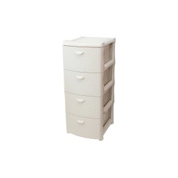 М-ПЛАСТИКА Комод 4 секции Ротанг М2812