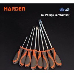 HARDEN Профессиональная крестовая отвертка из стали S2 PH0x100мм 550411