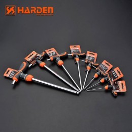 HARDEN Профессиональный T-образный шестигранный ключ с плавающей головкой 3х75мм 540703