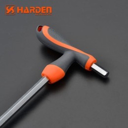 HARDEN Профессиональный T-образный шестигранный ключ с плавающей головкой 3х75мм 540703