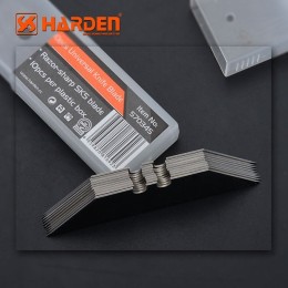 HARDEN Набор из 10 трапециевидных лезвий_19х60мм для ножа (570332) (570325) 570345