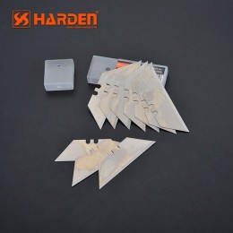 HARDEN Набор из 10 трапециевидных лезвий_19х60мм для ножа (570332) (570325) 570345