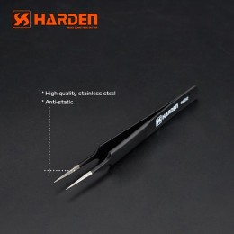 HARDEN Пинцет профессиональный острый 120мм 660212
