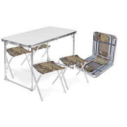 НИКА Комплект мебели складной, стол + 4 стула ССТ-К2 металлик- хант
