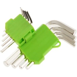 СИБРТЕХ Набор коротких имбусовых ключей HEX, 1.5-10мм, 45Х, 9 шт, никель 12317