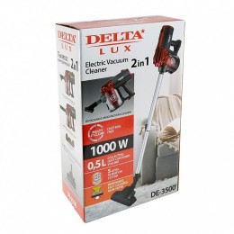 DELTA Пылесос 1000W LUX DE 3500 серый с красным