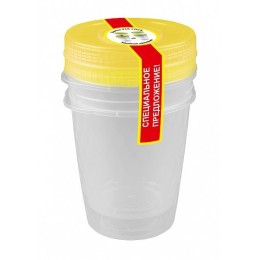 БЫТПЛАСТ Комплект емкостей 1,1 л. (2шт.) Кристалл 4311410 микс