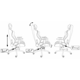 Бюрократ Кресло игровое 771/BLACK+BL две подушки черный крестовина металл 375545