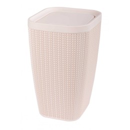 АЛЬТЕРНАТИВА Ведро для мусора 10 л. Вязаное плетение М 7489 бежевый