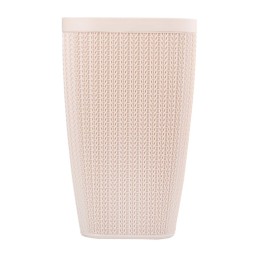 АЛЬТЕРНАТИВА Ведро для мусора 10 л. Вязаное плетение М 7489 бежевый