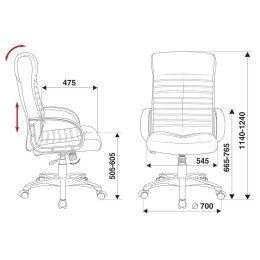 Бюрократ Кресло руководителя KB-10LITE/BLACK черный искусственная кожа 1079069