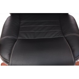 Бюрократ Кресло руководителя T-9923WALNUT/BLACK черный кожа крестовина дерево 1115302