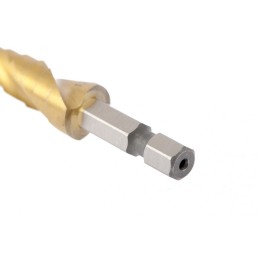 Matrix Сверло ступенчатое 4-5-6-7-8-9-10-11-12 мм, HSS, спиральный профиль, шестигранный хвостовик 72353