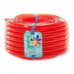ГИДРОАГРЕГАТ Шланг поливочный однослойный СЕМИЦВЕТИК 3/4 дюйма, 20 м, цвет в ассортименте
