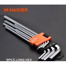 HARDEN Набор длинных шестигранных ключей типа Г 9шт. 540608