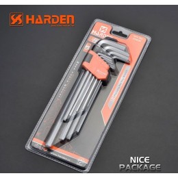 HARDEN Набор длинных шестигранных ключей типа Г 9шт. 540608