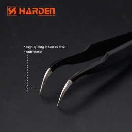 HARDEN Пинцет профессиональный изогнутый 120мм 660213