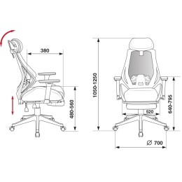 Бюрократ Кресло игровое CH-770/BLACK черный искусст. кожа/сетка 1065666