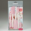 Набор лопаток для декорирования мастики, теста и марципана WEBBER BE 0362 белый с темно-розовым